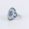 Bague 54 Bague style Art Déco Platine Saphirs Diamants 58 Facettes 1