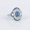 Bague 54 Bague style Art Déco Platine Saphirs Diamants 58 Facettes 1