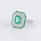 Bague 54 Bague Style Art Déco Emeraudes Diamants 58 Facettes 1