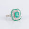 Bague 54 Bague Style Art Déco Emeraudes Diamants 58 Facettes 1