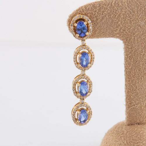 Boucles d'oreilles Boucles d'oreilles Tanzanites et Diamants 58 Facettes 1
