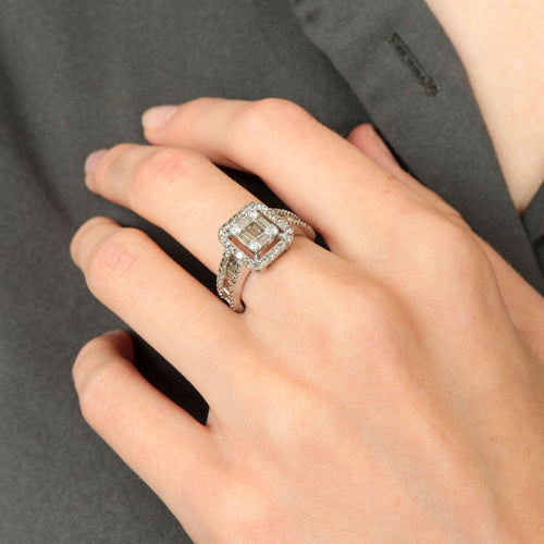 Bague Bague Illusion Diamants 58 Facettes 1