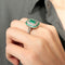 Bague 54 Bague Style Art Déco Emeraudes Diamants 58 Facettes 1