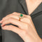 Bague 51.5 Bague Ballerine Coeur Emeraude Diamants 58 Facettes 1