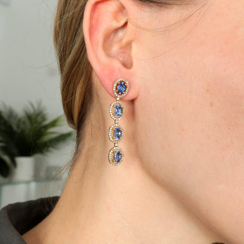 Boucles d'oreilles Boucles d'oreilles Tanzanites et Diamants 58 Facettes 1