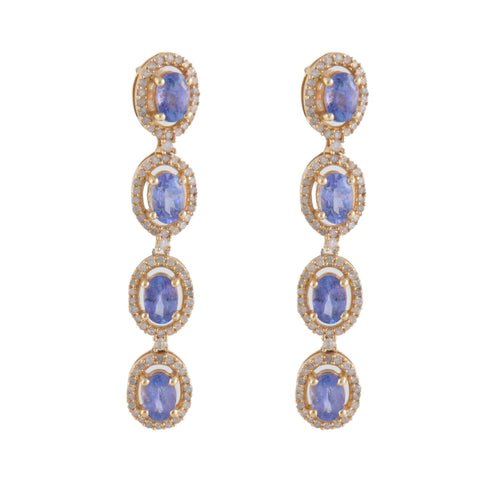Boucles d'oreilles Boucles d'oreilles Tanzanites et Diamants 58 Facettes 1
