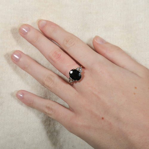 Bague 53 Bague Saphir 6 Diamants 58 Facettes 8397