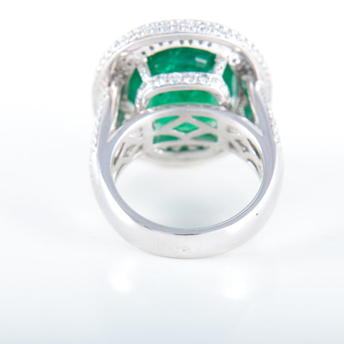 Bague BAGUE EMERAUDE PAVAGE DIAMANTS 58 Facettes