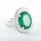 Bague BAGUE EMERAUDE PAVAGE DIAMANTS 58 Facettes