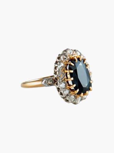 Bague 55.5 Bague Ancienne Or, Saphir et Diamants 58 Facettes