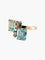 Bague 56 Bague Or, Aigues-Marines et Diamants 58 Facettes
