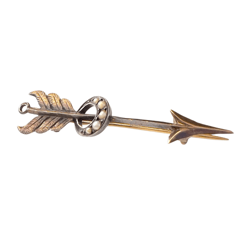 Broche Petite broche début SXX en or 18 carats et perles 58 Facettes Q981A