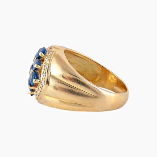 Bague 57 Bague Saphirs et Diamants 58 Facettes