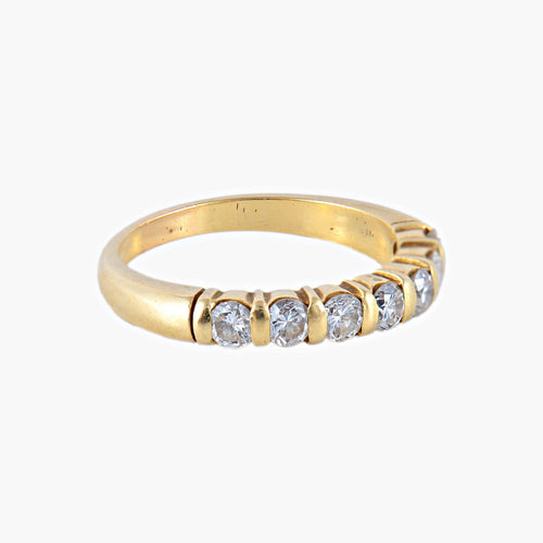 Bague 60 Demi-alliance Diamants 58 Facettes