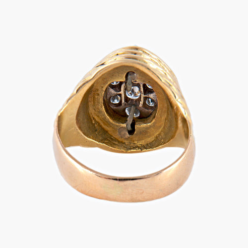 Bague 47 Bague Chevalière Diamants 58 Facettes