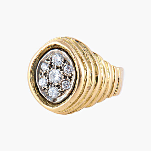 Bague 47 Bague Chevalière Diamants 58 Facettes