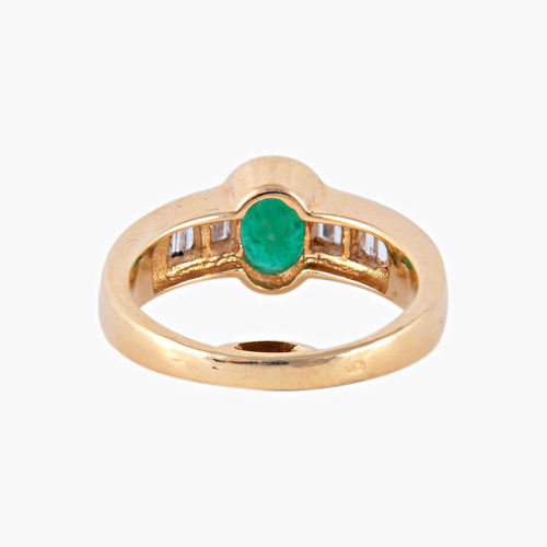 Bague 54 Bague Emeraude et Diamants 58 Facettes