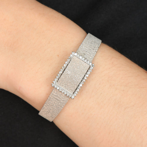 Montre Montre Or gris Pavage Diamants 58 Facettes