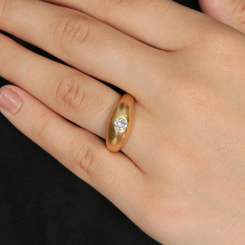 Bague 58 Bague Jonc anglais Diamant 58 Facettes
