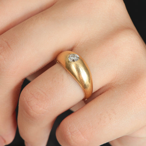 Bague 58 Bague Jonc anglais Diamant 58 Facettes