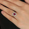 Bague 54 Bague Marguerite Rubis et Diamants 58 Facettes