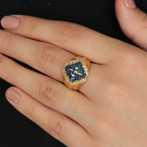 Bague 57 Bague Saphirs et Diamants 58 Facettes