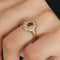 Bague 54 Bague Style Marguerite Rubis Diamants 58 Facettes