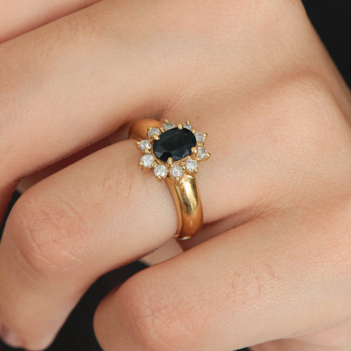 Bague 52 Bague Marguerite Saphir et Diamants 58 Facettes