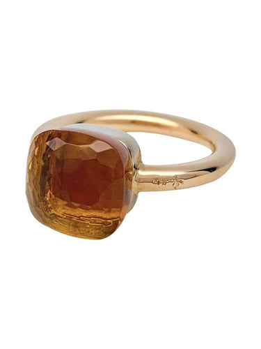 Bague 54 Bague Pomellato "Nudo" en or rose 750/000 sertie d'une citrine. 58 Facettes 30328