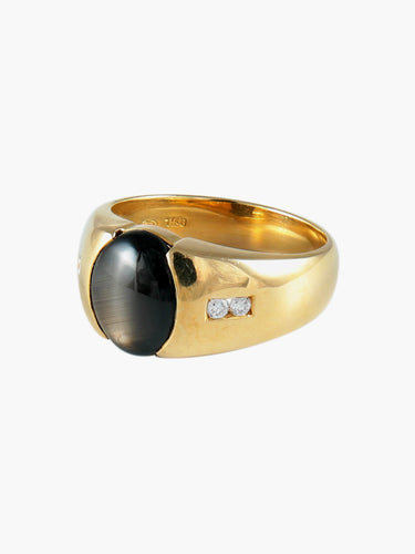 Bague Bague Chevalière Saphir étoilé 58 Facettes