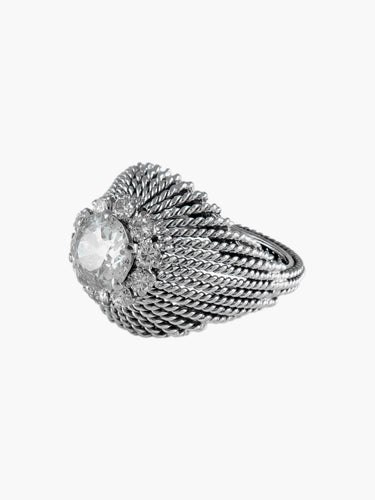 Bague Bague Tissu Diamants 58 Facettes