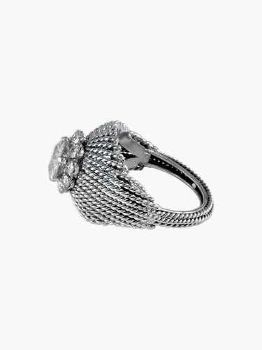 Bague Bague Tissu Diamants 58 Facettes