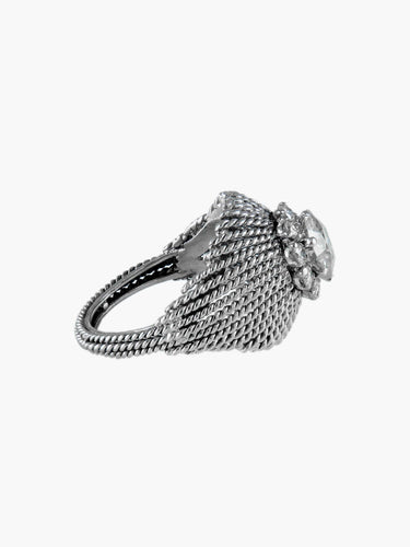 Bague Bague Tissu Diamants 58 Facettes