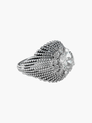 Bague Bague Tissu Diamants 58 Facettes