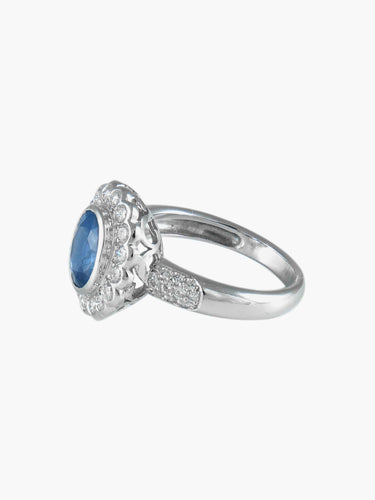 Bague Bague Marguerite Saphir de Ceylan 58 Facettes