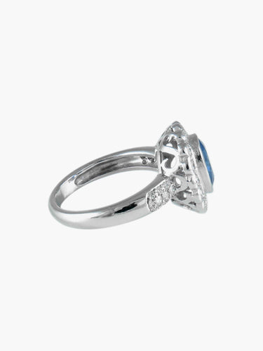 Bague Bague Marguerite Saphir de Ceylan 58 Facettes