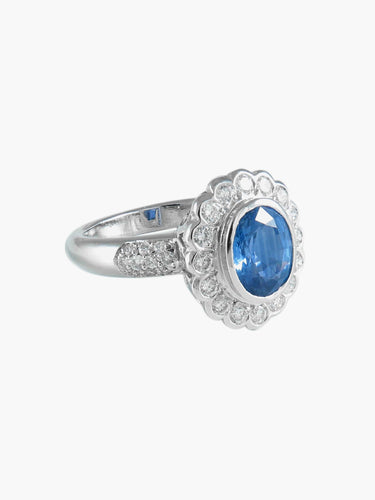 Bague Bague Marguerite Saphir de Ceylan 58 Facettes