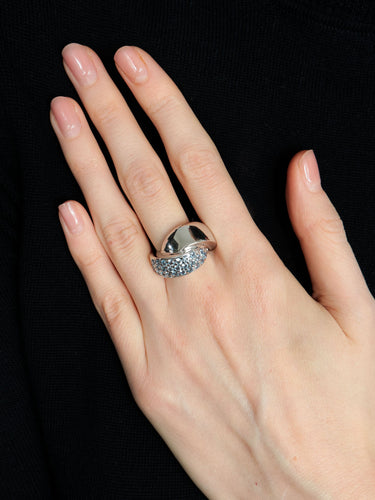 Bague 56 Bague Pavage Topazes bleues 58 Facettes