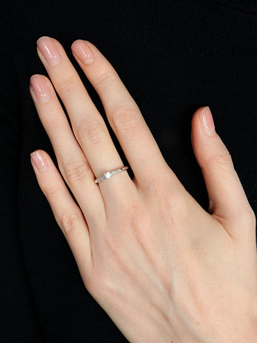 Bague 51 Bague Solitaire Mauboussin "Tu es le sel de ma vie" 58 Facettes