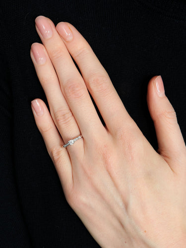 Bague 49 Bague Solitaire Mauboussin "Tu es le sel de ma vie" 58 Facettes