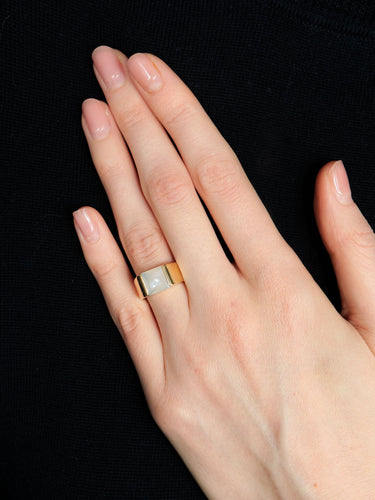 Bague Bague Tank Cartier Pierre de lune 58 Facettes