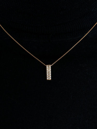 Collier Pendentif Didier Guérin diamants blancs et cognac 58 Facettes