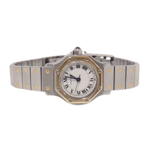 Montre Montre Cartier Santos octogonale or jaune et acier 58 Facettes 31196