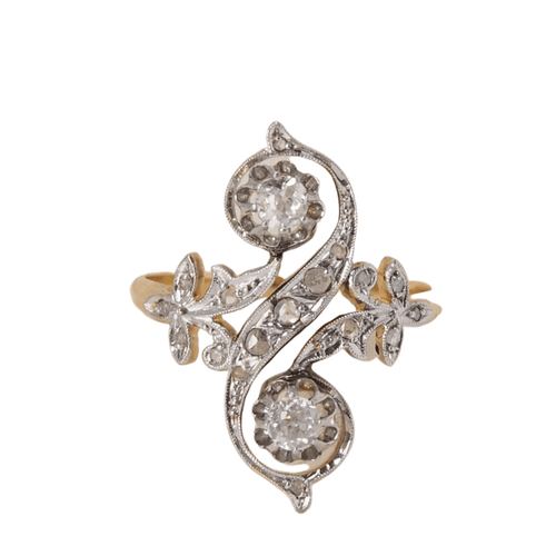 Bague 60 Bague Toi Et Moi en Or Bicolore & Diamants 58 Facettes 32257