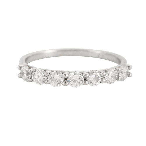 Bague 54.5 Demie alliance 7 Diamants 0.70ct 58 Facettes EL2-112