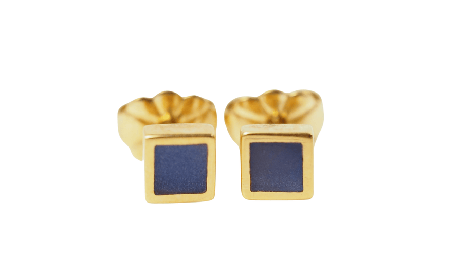 Boucles d'oreilles CLOZEAU - Boucles d'oreilles Or Résine bleue 58 Facettes clozeau
