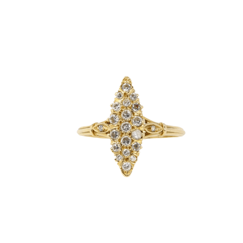 Bague Bague marquise vintage pavage diamants 58 Facettes J3