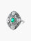 Bague Bague Platine Emeraude et Diamants 58 Facettes