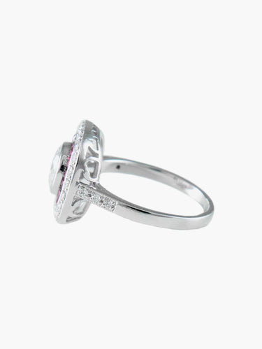 Bague Bague style Art Déco diamants et Rubis 58 Facettes