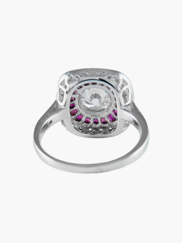 Bague Bague style Art Déco diamants et Rubis 58 Facettes